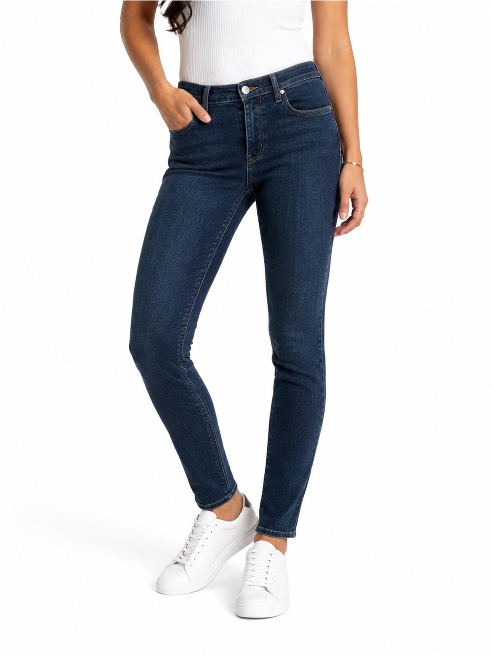 rag & bone JEAN Skinny Jeans Women’s Size 27 Dark Wash Stretch Denim Mid Rise